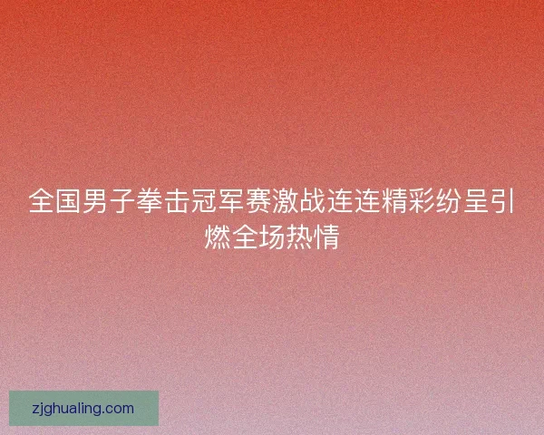 全国男子拳击冠军赛激战连连精彩纷呈引燃全场热情